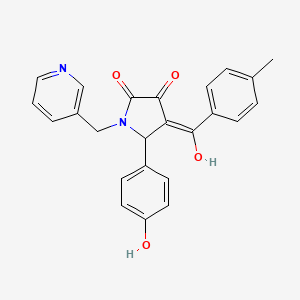 3-hydroxy-5-(4-hydroxyphenyl)-4-[(4-methylphenyl)carbonyl]-1-(pyridin-3-ylmethyl)-1,5-dihydro-2H-pyrrol-2-one