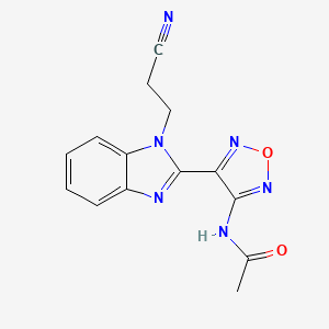 N-{4-[1-(2-Cyano-ethyl)-1H-benzoimidazol-2-yl]-furazan-3-yl}-acetamide