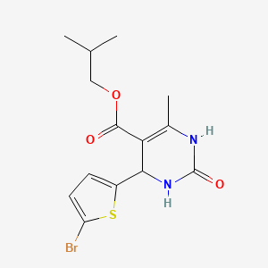 2-Methylpropyl 4-(5-bromothiophen-2-yl)-6-methyl-2-oxo-1,2,3,4-tetrahydropyrimidine-5-carboxylate