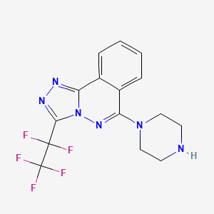 molecular formula C15H13F5N6 B11079963 3-Pentafluoroethyl-6-piperazin-1-yl-[1,2,4]triazolo[3,4-a]phthalazine 