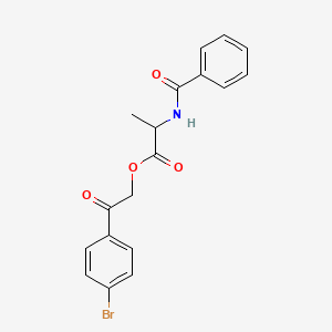 [2-(4-bromophenyl)-2-oxoethyl] 2-benzamidopropanoate