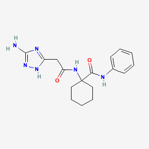 1-{[(3-amino-1H-1,2,4-triazol-5-yl)acetyl]amino}-N-phenylcyclohexanecarboxamide