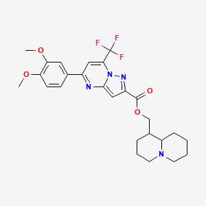 octahydro-2H-quinolizin-1-ylmethyl 5-(3,4-dimethoxyphenyl)-7-(trifluoromethyl)pyrazolo[1,5-a]pyrimidine-2-carboxylate