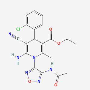 Ethyl 1-[4-(acetylamino)-1,2,5-oxadiazol-3-yl]-6-amino-4-(2-chlorophenyl)-5-cyano-2-methyl-1,4-dihydropyridine-3-carboxylate