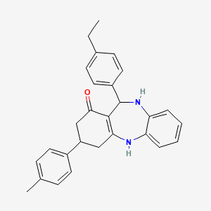 11-(4-ethylphenyl)-3-(4-methylphenyl)-2,3,4,5,10,11-hexahydro-1H-dibenzo[b,e][1,4]diazepin-1-one