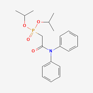 molecular formula C20H26NO4P B11080111 [(Diphenylcarbamoyl)-methyl]-phosphonic acid diisopropyl ester 