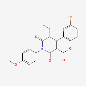 9-bromo-1-ethyl-3-(4-methoxyphenyl)-4a,10b-dihydro-2H-chromeno[3,4-c]pyridine-2,4,5(1H,3H)-trione