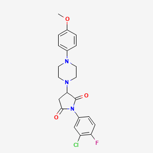 1-(3-Chloro-4-fluorophenyl)-3-[4-(4-methoxyphenyl)piperazin-1-yl]pyrrolidine-2,5-dione