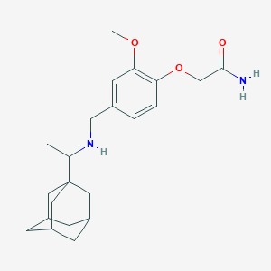 molecular formula C22H32N2O3 B11080233 2-[4-({[1-(1-Adamantyl)ethyl]amino}methyl)-2-methoxyphenoxy]acetamide 