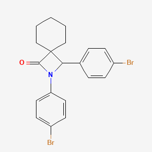 molecular formula C20H19Br2NO B11080235 2,3-Bis(4-bromophenyl)-2-azaspiro[3.5]nonan-1-one 