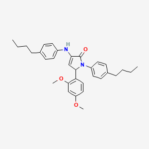 1-(4-butylphenyl)-3-[(4-butylphenyl)amino]-5-(2,4-dimethoxyphenyl)-1,5-dihydro-2H-pyrrol-2-one