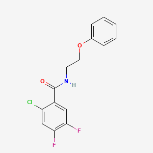 2-chloro-4,5-difluoro-N-(2-phenoxyethyl)benzamide