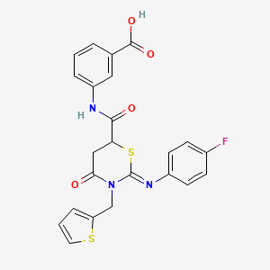 3-({[(2Z)-2-[(4-fluorophenyl)imino]-4-oxo-3-(thiophen-2-ylmethyl)-1,3-thiazinan-6-yl]carbonyl}amino)benzoic acid