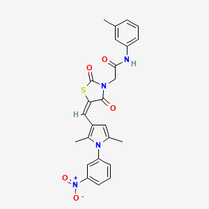 2-[(5E)-5-{[2,5-dimethyl-1-(3-nitrophenyl)-1H-pyrrol-3-yl]methylidene}-2,4-dioxo-1,3-thiazolidin-3-yl]-N-(3-methylphenyl)acetamide