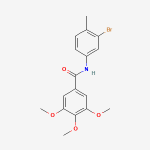 molecular formula C17H18BrNO4 B11080342 N-(3-bromo-4-methylphenyl)-3,4,5-trimethoxybenzamide 