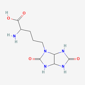 molecular formula C9H15N5O4 B11080349 I+/--Aminohexahydro-2,5-dioxoimidazo[4,5-d]imidazole-1(2H)-pentanoic acid CAS No. 1219357-80-8