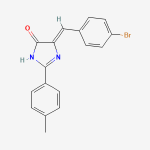 molecular formula C17H13BrN2O B11080353 (5Z)-5-(4-bromobenzylidene)-2-(4-methylphenyl)-3,5-dihydro-4H-imidazol-4-one 