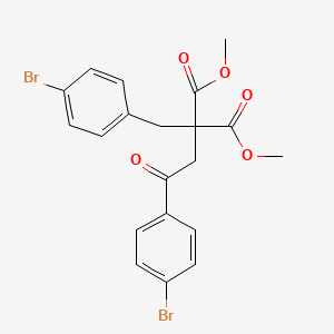 molecular formula C20H18Br2O5 B11080363 Dimethyl (4-bromobenzyl)[2-(4-bromophenyl)-2-oxoethyl]propanedioate 