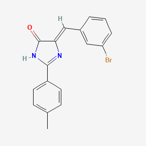 molecular formula C17H13BrN2O B11080377 (5Z)-5-(3-bromobenzylidene)-2-(4-methylphenyl)-3,5-dihydro-4H-imidazol-4-one 