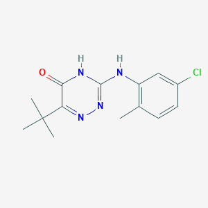 6-Tert-butyl-3-[(5-chloro-2-methylphenyl)amino]-1,2,4-triazin-5-ol