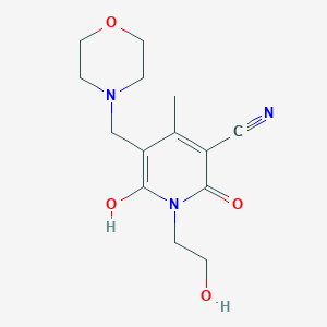 6-Hydroxy-1-(2-hydroxyethyl)-4-methyl-5-(morpholin-4-ylmethyl)-2-oxo-1,2-dihydropyridine-3-carbonitrile