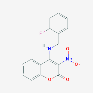 4-[(2-Fluorobenzyl)amino]-3-nitro-2H-chromen-2-one