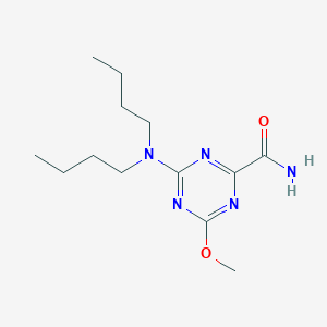 4-(Dibutylamino)-6-methoxy-1,3,5-triazine-2-carboxamide