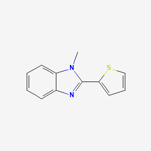 molecular formula C12H10N2S B11080429 1-Methyl-2-thiophen-2-ylbenzimidazole CAS No. 3878-25-9