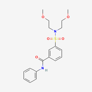 3-[bis(2-methoxyethyl)sulfamoyl]-N-phenylbenzamide