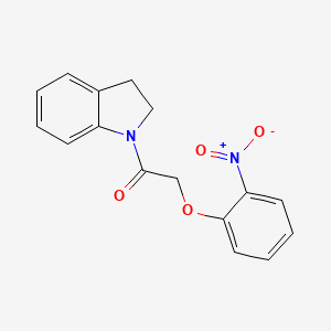 molecular formula C16H14N2O4 B11080452 1-(2,3-dihydro-1H-indol-1-yl)-2-(2-nitrophenoxy)ethanone 