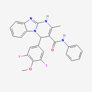 4-(3,5-diiodo-4-methoxyphenyl)-2-methyl-N-phenyl-1,4-dihydropyrimido[1,2-a]benzimidazole-3-carboxamide