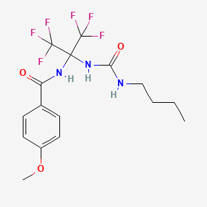 N-{2-[(butylcarbamoyl)amino]-1,1,1,3,3,3-hexafluoropropan-2-yl}-4-methoxybenzamide