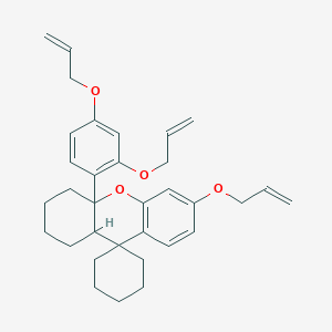 molecular formula C33H40O4 B11080508 6'-(Allyloxy)-4A'-[2,4-bis(allyloxy)phenyl]-1',2',3',4',4A',9A'-hexahydrospiro[cyclohexane-1,9'-xanthene] 