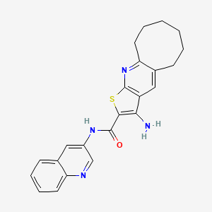 3-Amino-N~2~-(3-quinolyl)-5,6,7,8,9,10-hexahydrocycloocta[B]thieno[3,2-E]pyridine-2-carboxamide