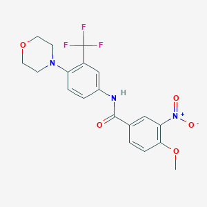 4-methoxy-N-[4-(morpholin-4-yl)-3-(trifluoromethyl)phenyl]-3-nitrobenzamide