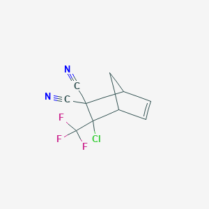 molecular formula C10H6ClF3N2 B11080538 3-Chloro-3-(trifluoromethyl)bicyclo[2.2.1]hept-5-ene-2,2-dicarbonitrile 