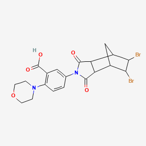 molecular formula C20H20Br2N2O5 B11080552 5-(5,6-dibromo-1,3-dioxooctahydro-2H-4,7-methanoisoindol-2-yl)-2-(morpholin-4-yl)benzoic acid 