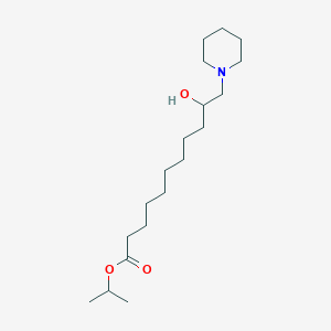 molecular formula C19H37NO3 B11080555 Undecanoic acid isopropyl ester, 10-hydroxy-11-piperidin-1-yl- 