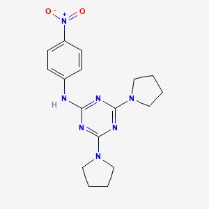 N-(4-nitrophenyl)-4,6-dipyrrolidin-1-yl-1,3,5-triazin-2-amine