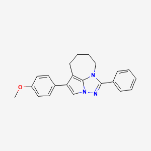 4-(4-Methoxyphenyl)-1-phenyl-5,6,7,8-tetrahydro-2,2a,8a-triazacyclopenta[cd]azulene