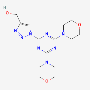 {1-[4,6-di(morpholin-4-yl)-1,3,5-triazin-2-yl]-1H-1,2,3-triazol-4-yl}methanol