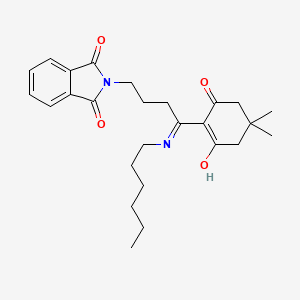 2-[4-(4,4-dimethyl-2,6-dioxocyclohexylidene)-4-(hexylamino)butyl]-1H-isoindole-1,3(2H)-dione