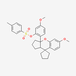 5-methoxy-2-(6-methoxy-1,2,3,9a-tetrahydro-3aH-spiro[cyclopenta[b]chromene-9,1'-cyclopentan]-3a-yl)phenyl 4-methylbenzenesulfonate