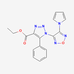 ethyl 5-phenyl-1-[4-(1H-pyrrol-1-yl)-1,2,5-oxadiazol-3-yl]-1H-1,2,3-triazole-4-carboxylate