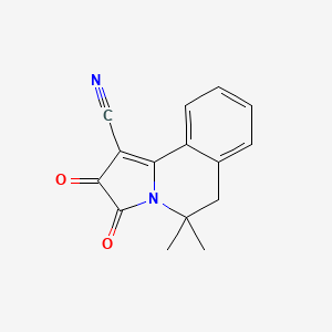 5,5-Dimethyl-2,3-dioxo-2,3,5,6-tetrahydropyrrolo[2,1-a]isoquinoline-1-carbonitrile