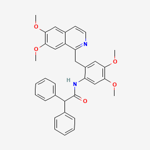 N-{2-[(6,7-dimethoxyisoquinolin-1-yl)methyl]-4,5-dimethoxyphenyl}-2,2-diphenylacetamide