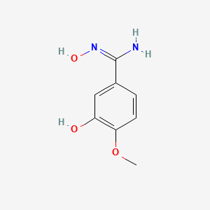 molecular formula C8H10N2O3 B11080753 Benzenecarboximidamide,N,3-dihydroxy-4-methoxy- CAS No. 352330-51-9