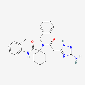 1-{[(3-amino-1H-1,2,4-triazol-5-yl)acetyl](benzyl)amino}-N-(2-methylphenyl)cyclohexanecarboxamide