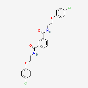 molecular formula C24H22Cl2N2O4 B11080790 N,N'-bis[2-(4-chlorophenoxy)ethyl]benzene-1,3-dicarboxamide 