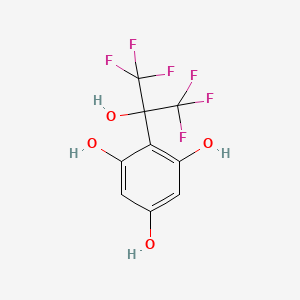 molecular formula C9H6F6O4 B11080818 2-(1,1,1,3,3,3-Hexafluoro-2-hydroxypropan-2-yl)benzene-1,3,5-triol 